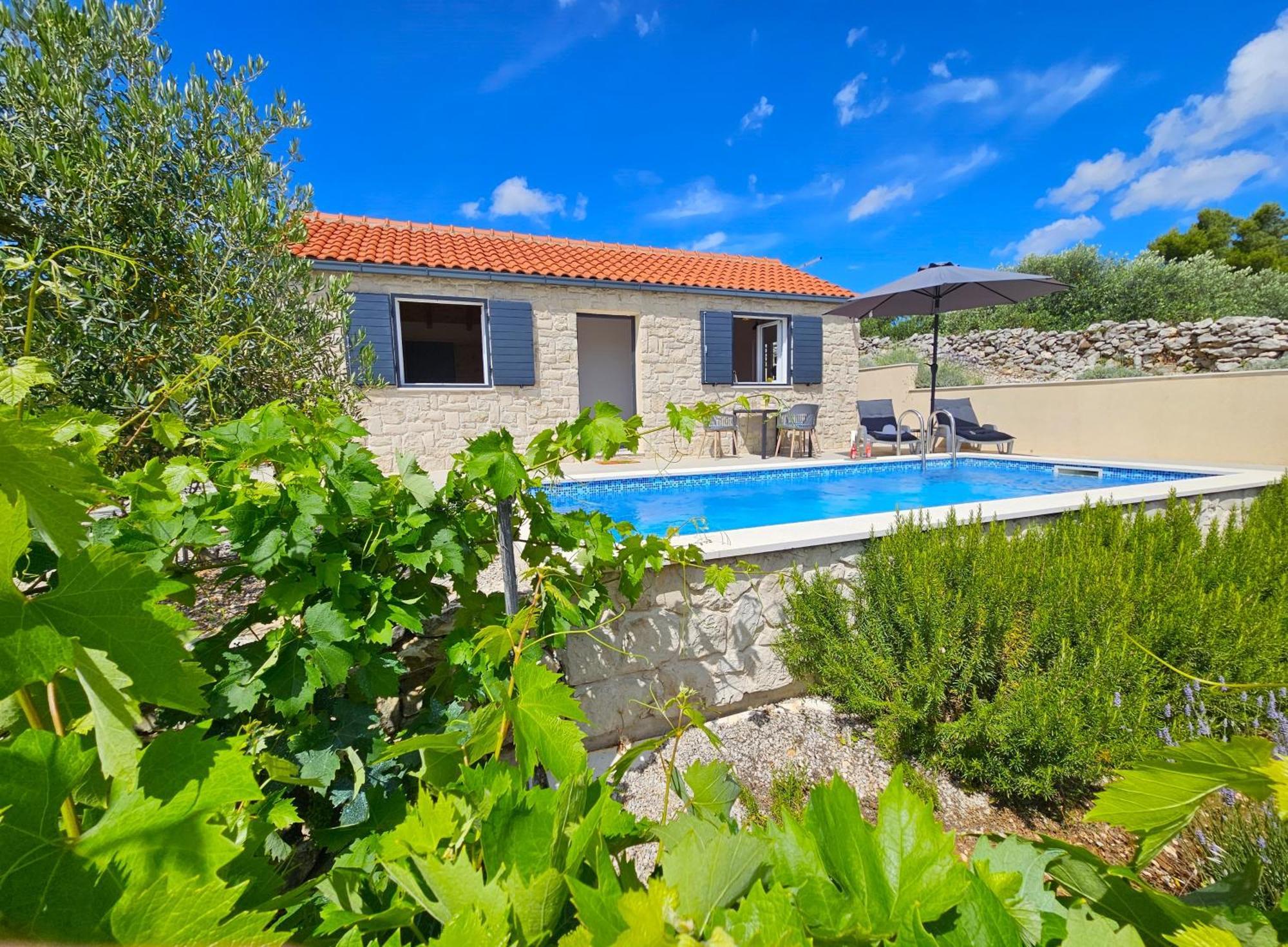 Stone House In Vineyard Vila Račišće Exterior foto